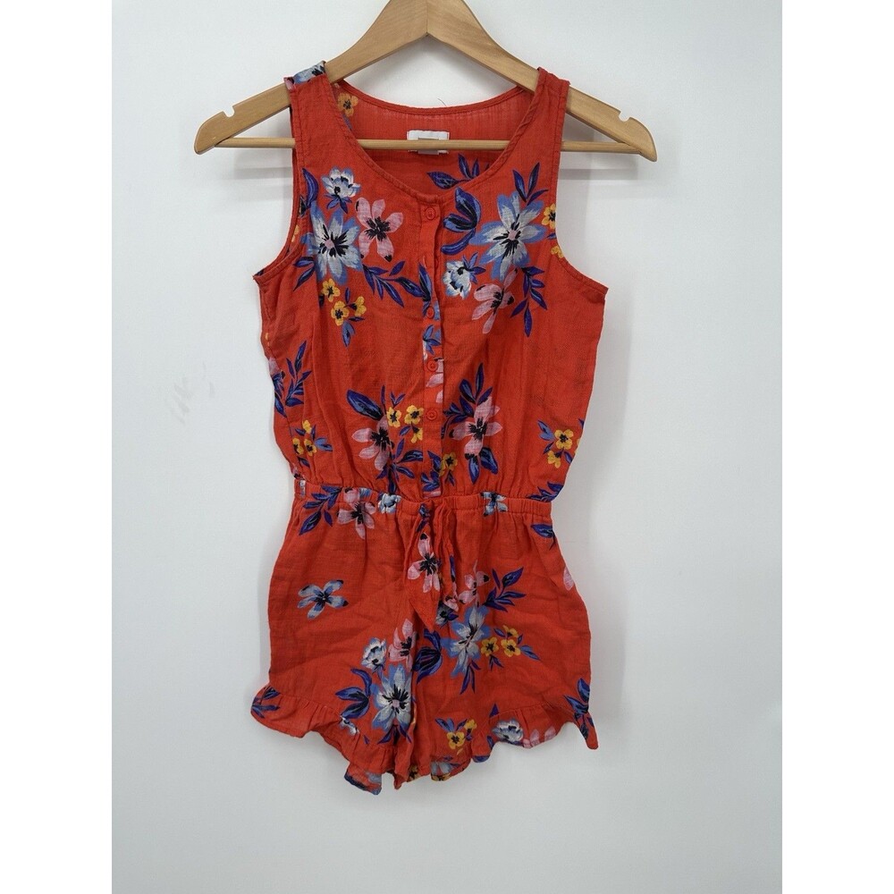 Old Navy Girls Pink Hawaiian Floral Smocked Midi Dress XL 14 Tropical Sundress